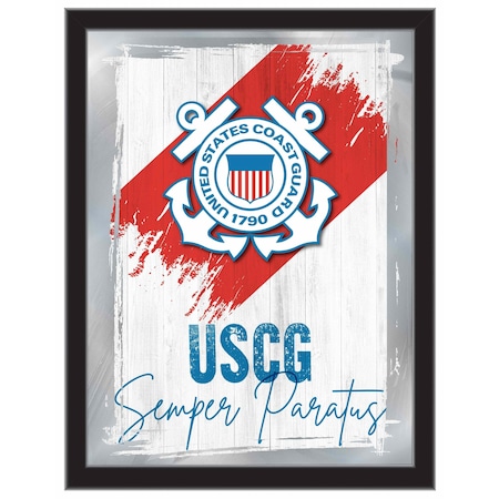 Holland Bar Stool Co United States Coast Guard 17inx22in Logo Wall Mirror MLogo