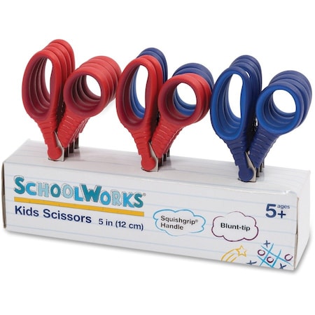 Fiskars Schoolworks 5 Kids Scissors Classpack, Assorted, 12PK FSK1535201004