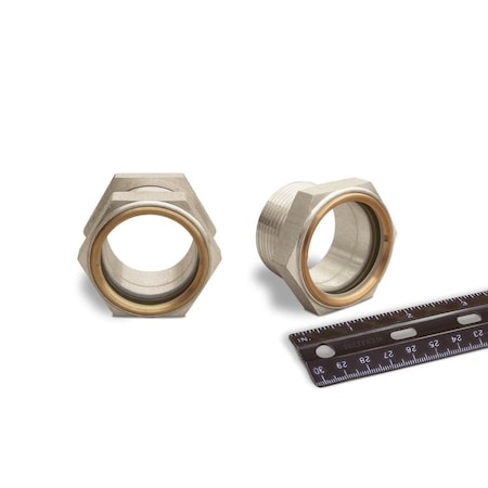Oil-Rite Gasketed Window Sight Straight Thread - Straight, 1 1/2in.-12, 1 3/4in., None, 50 PSI, Buna-N B2394-16