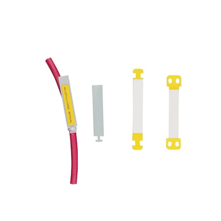 Brady Laminate Printable Tags Polypropylene 1 in H x 2.323 in W Yellow 50/PK R, 50PK HSLT-2300-1-YL-R