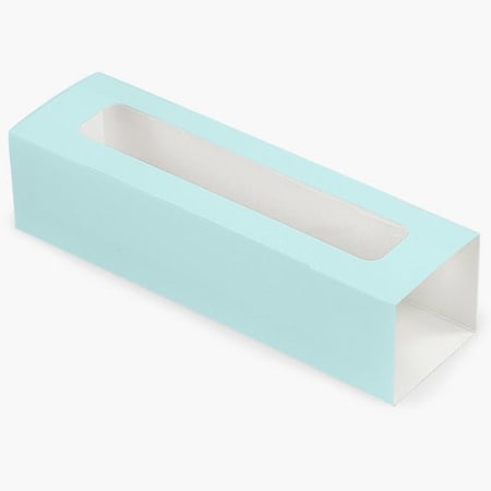 Nashville Wraps Aqua Macaron and Cookie Sleeve with Window, 8.25x2.5x2, 100PK MCSSAQ