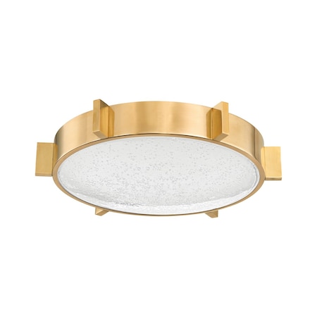 Corbett Lighting Ansonia 1 Light Flush Mount 14 In. Vintage Brass 377-14-VB