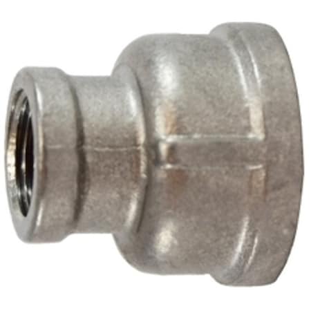 Anderson Metals Anderson Metals Reducing Coupling, 1-1/4 x 1 in, FNPT, 304 Stainless Steel 62446BAG