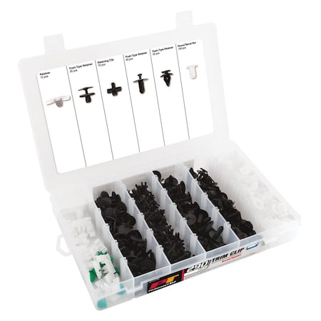 Performance Tool 290 pc. BMW Trim Clip Assortment, Retainers Fasteners Clips, OEM Nylon W5248