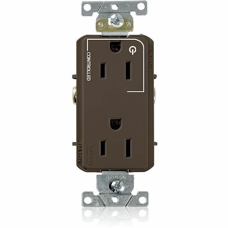 Leviton Controlled Decora Plus Duplex Receptacle 15 Amp, 125 Volt 16252-1P