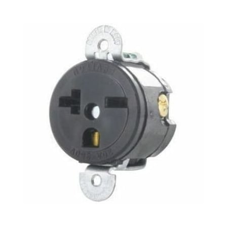 Leviton Commercial Grade Single Receptacle, 20 Amp, 250 Volt 5458-SS