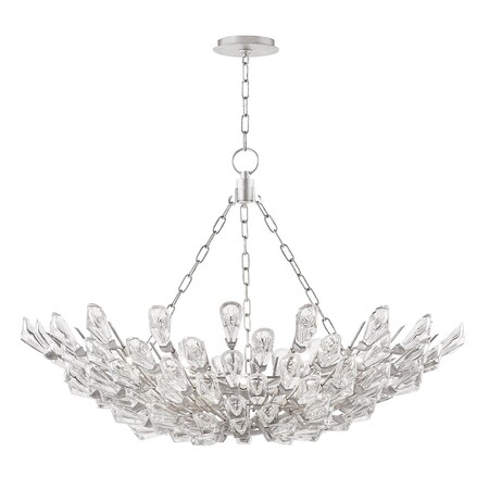 Hudson Valley Lighting Tulip 12 Light Chandelier 39.5 In. Silver Leaf 7240-SL