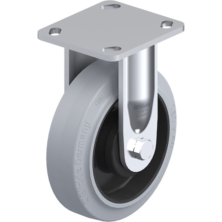 Blickle Rigid Plt Cstr, Solid Rbr, 6-5/16", 660 lb. BES-POEV 160KA-14-SG