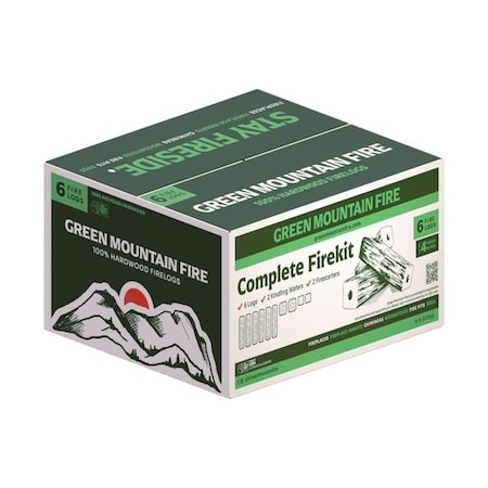 Green Mountain Natural Fire Log 4 hr, 6PK GMF-6