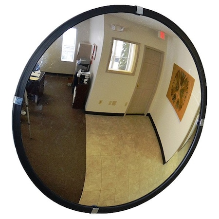 Fred Silver Convex Security Mirror, Acrylic, 48 in, Plastic, Round, 180 Degrees Viewing Angle PLXR-P-48