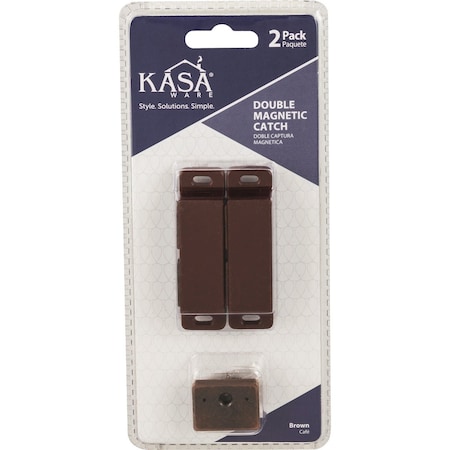 Hardware Resources KasaWare Brown Double Magnetic Catch, 2PK KFCMD-A-BR2
