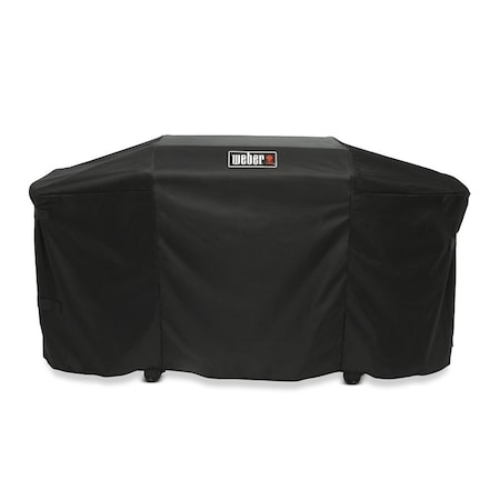 Weber Griddle Cover, 70 in W, 23-1/2 in D, 39-1/2 in H, Polyester, Black 3400119