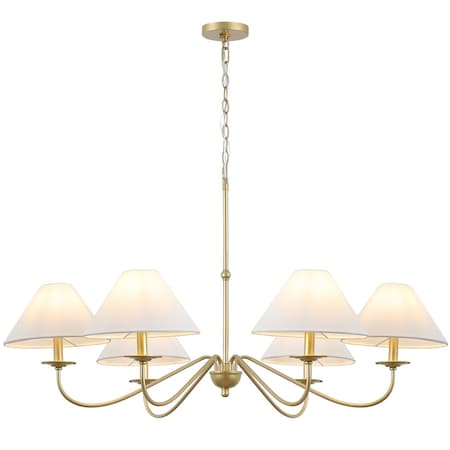 Jonathan Y Phoebe 41.5" 6-Light Grand French Country Farmhouse Adjustable Swooping Arm Candle-Style Metal LED C JYL7624E