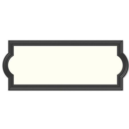 Hy-Ko Address Plaque, Rectangular, Plastic, Black AK-460
