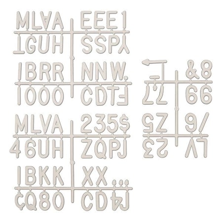 Zoro Select Letter Box Set, 2 In. UV52302