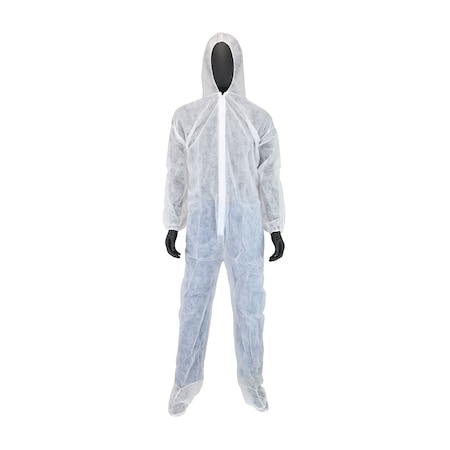 Pip Standard Weight 20GSM SBP Coverall with Hood & Boot, 25PK 3509/L