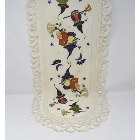 Sinobrite 15 x 54 in. Halloween Owl Table Runner H9370-15x54
