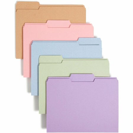 Smead COLORED FILE FOLDERS, 1/3-CUT TABS, LETTER SIZE, ASSORTED, 100PK 11953