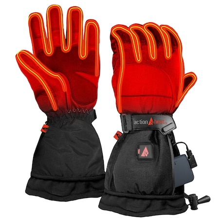 Actionheat 5V Battery Heated Snow Gloves, Women's, Black, XS 675595809484