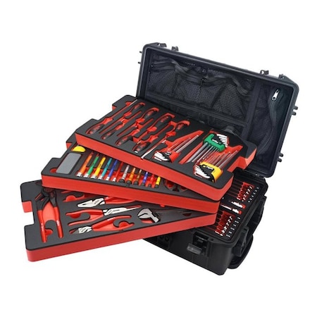 Wiha 158 Piece Industrial MRO Kit in Rolling Tool Box 92200