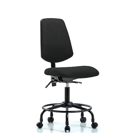 Blue Ridge Ergonomics Desk Chair Fab Desk Chair, Med, Bk, RT, Casters, Blk, No Arms, 21" to 26" Height, Fabric, Black BR-FDHCH-MB-RT-T0-A0-RC-F42