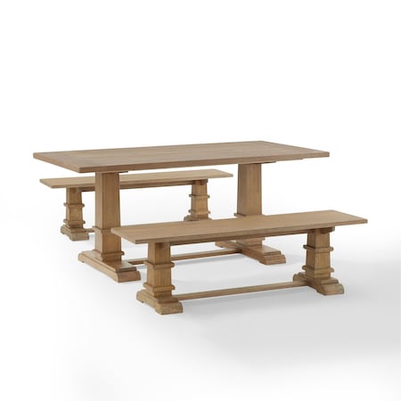 Crosley Joanna 3-Piece Dining Table Set For 6 KF20019RB