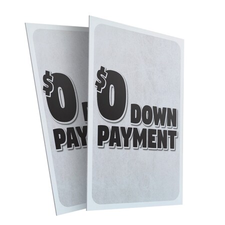 Signmission $0 Down Payment, Plastic Signs Only 24 Inch x 36 Inch, Corrugated Plastic, 2PK CSB-2436-2PACK-30332