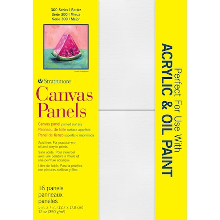Strathmore 300 Series Canvas Panels, 5x7 inch, 16PK P311-05