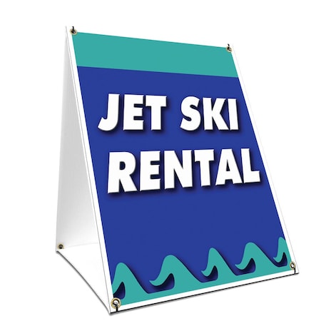 Signmission Jet Ski Rental, 24 Inch x 18 Inch A-frame Yard Sign, Plastic Sign SBC-1824-Jet Ski Rental