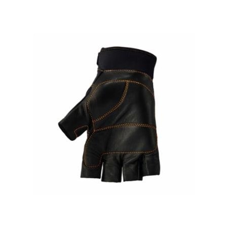 Ergodyne ProFlex 901 Impact-Half Finger Gloves, Leather, Neoprene, Large, Black 150-17784