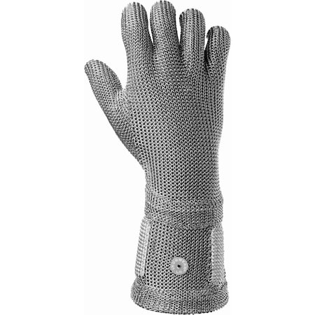 Ironwear Stainless Steel Mesh Glove with Spring Closure and Stiffeners, Medium 5006-MD