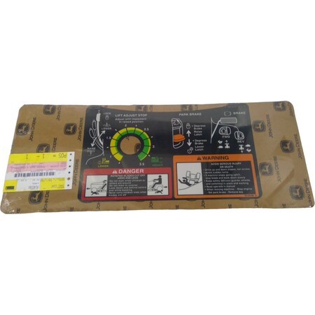 John Deere LABEL DANGER/WARNING, JOHN DEERE OEM M140180 M140180