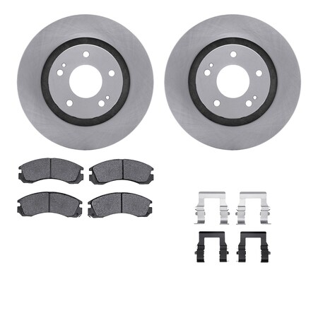 Dynamic Friction Co DFC Brake Rotor with 5000 Brake Pads and Hardware Kit 6512-72302