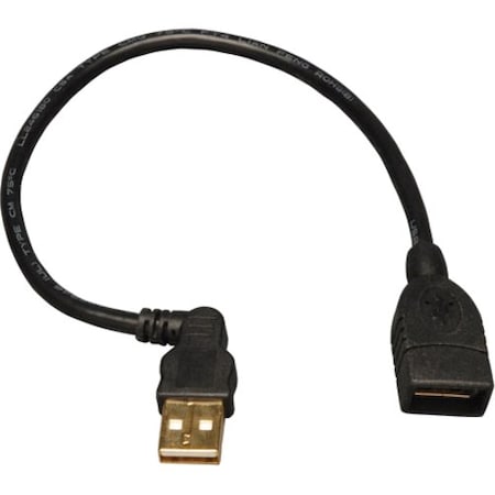 Tripp Lite USB A/A EXTENSION CABLE USB-A LEFT-ANGLE M TO USB-A F 10-IN. U005-10I
