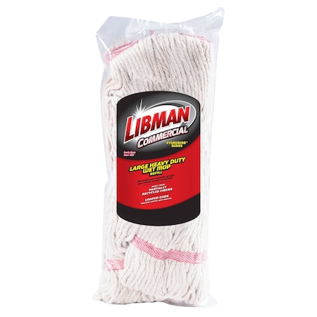 Libman Commercial Large Wet Mop, Looped-End, Cotton 972