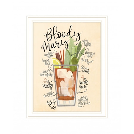 Homeroots Bloody Mary 2 White Framed Print Wall Art 416161