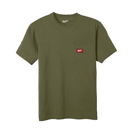 Milwaukee Tool Work Shirt, XL, Olive Green, Men's 605GN-XL