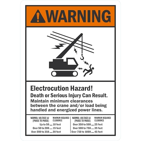 Lyle Electrocution Hazard!, 5x7, Non-Reflective, White G-16864-ND_5x7