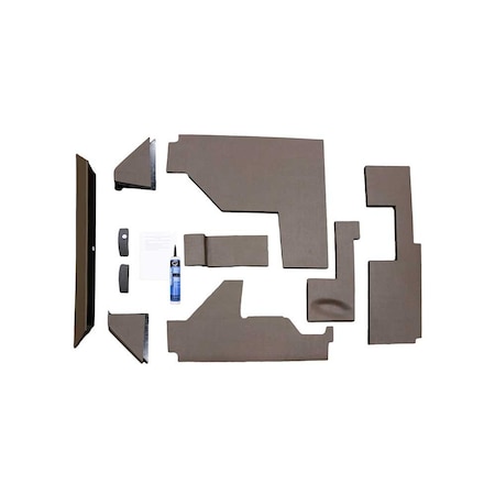 K&M Mfg Qwik Fit Lower Cab Kit for John Deere 6 Cylinder Utility Tractors Brindle Brown Vinyl 4148