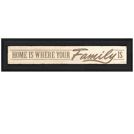 Homeroots Home Is? 4 Black Framed Print Wall Art 415824