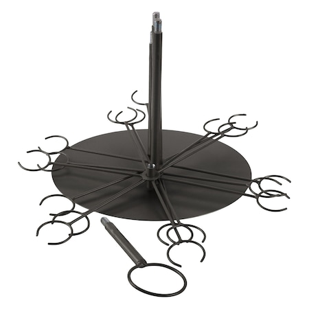Lavish Home Cocktail Tree Stand 3-Tier Champagne Tower Holds 18 Stemware Glasses For Party Decorations KIT-DRNK1-BLK