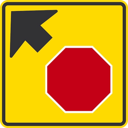 Lyle W3-1, Stop Ahead Symbol, 24x24, High Intensity Prismatic, Yellow G-13076-HI_24x24
