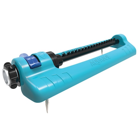 Aqua Joe Oscillating Sprinkler with 3700-Sq. Ft. Coverage, w/18 Nozzles w/Ground Spikes SJI-OMS18-SPK