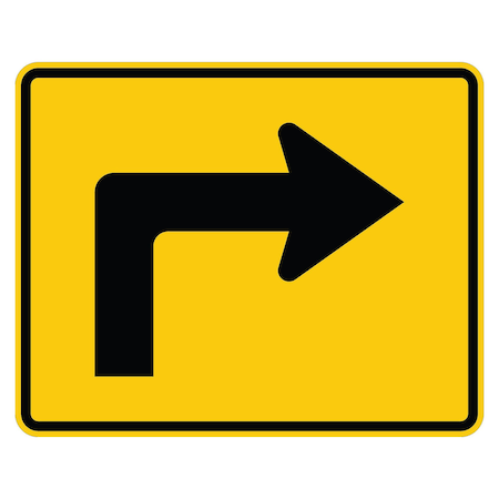 Sign Solutions Usa Traffic Sign, 21 in Width, Aluminum Sign, Horizontal Rectangle DUS06HYE2115W16-6P