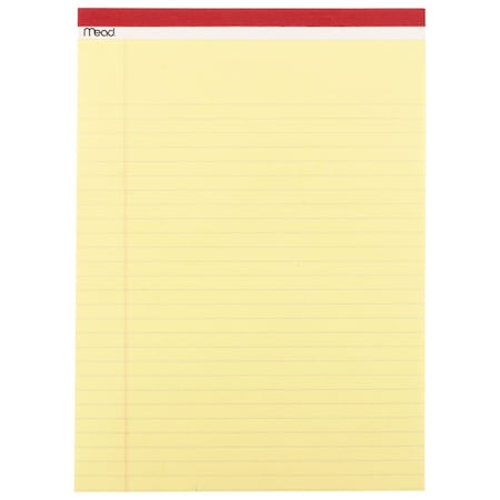 Mead Legal Pad, 8 1/2in x 11in, Canary Yellow 59386