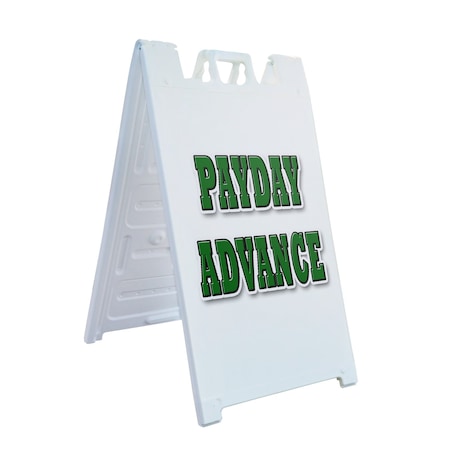 Signmission Payday Advance, A-Frame & 2 Sign Inserts, Heavy-Duty Plastic Frame SBHD-C-2436-Payday Advance