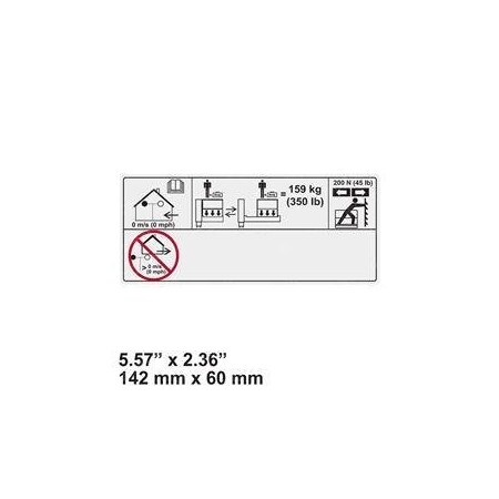 Skyjack REPLACEMENT DECAL, PLATFORM CAP 159KG 230751