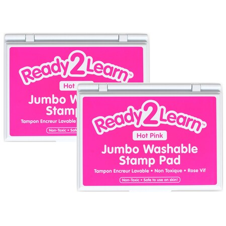 Ready 2 Learn Jumbo Washable Stamp Pad, Hot Pink, 6.2inL x 4.1inW, 2PK CE10034