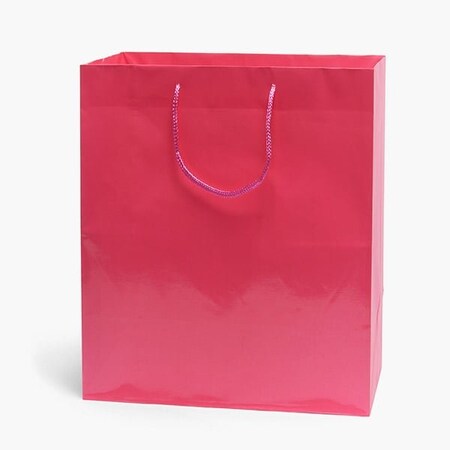 Nashville Wraps Hot Pink Gloss Gift Bags, Cub 8x4x10, 100PK GTCBHP