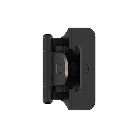 Amerock 1/4in 6mm Overlay Double Demountable Matte Black Cabinet Hinge, 1 Pair BPR8701FB